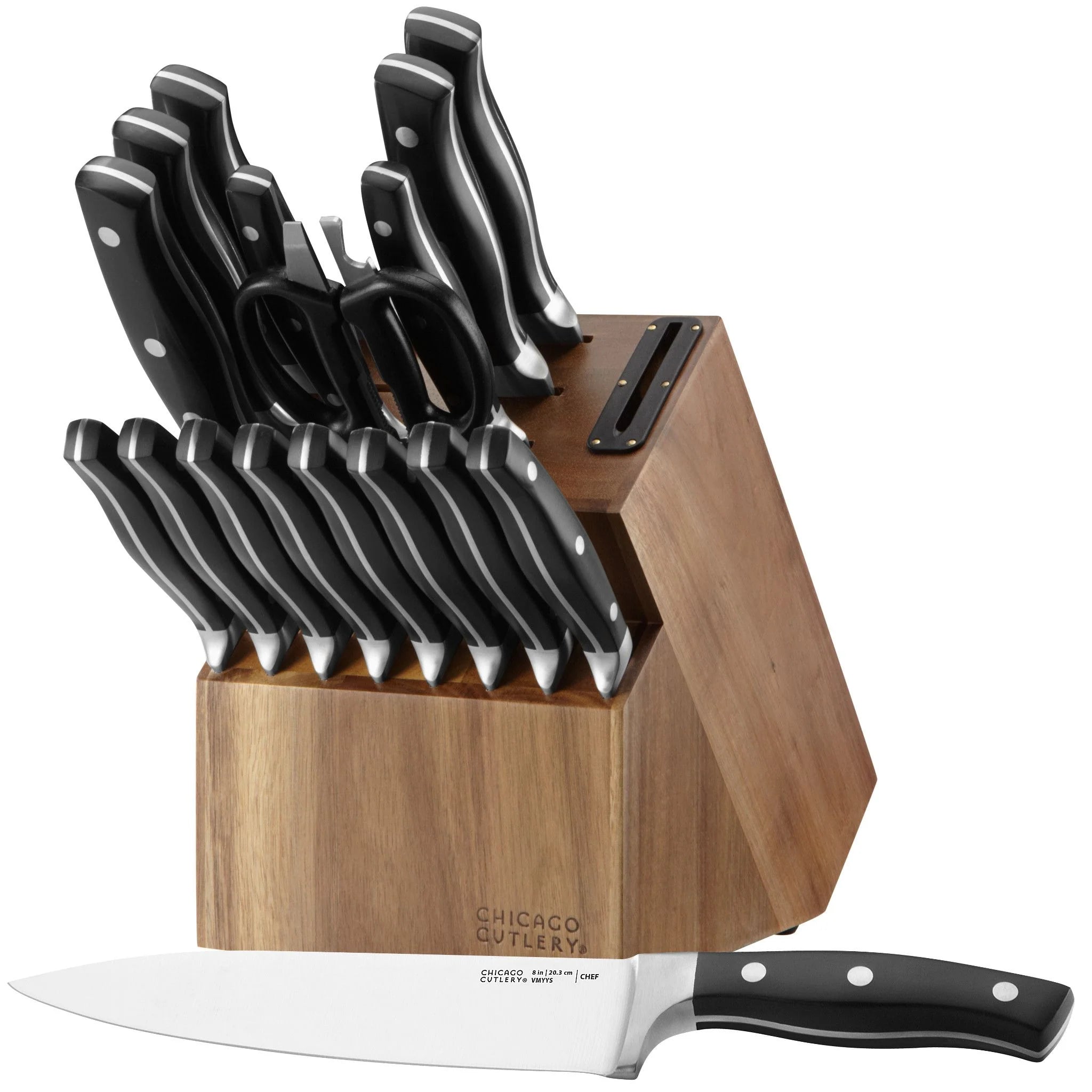 Corelle Vitrelle Insignia Classic 18-piece Block Set with Built-in Sharpener