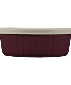 Corelle Vitrelle French Colors 24-ounce Baking Dish with Lid, Cabernet