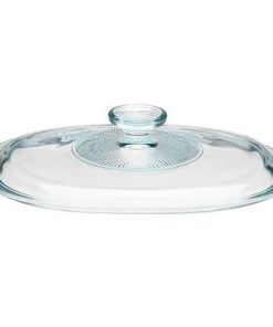 Corelle Vitrelle French White Corelle Glass Lid for 1.5-quart Oval Baking Dish