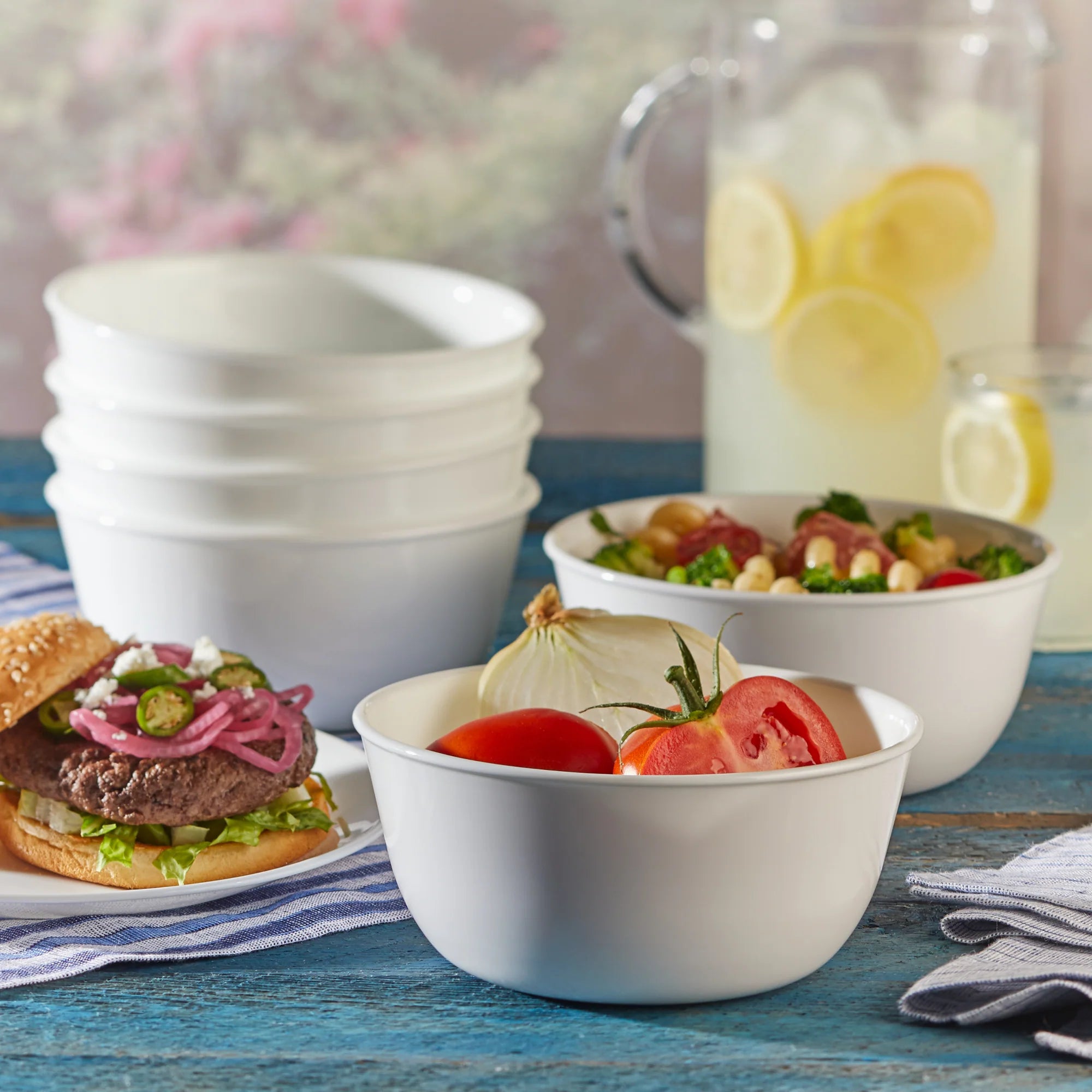 Corelle Vitrelle Winter Frost White 28-ounce Large Soup Bowls, 6-pack - Image 3