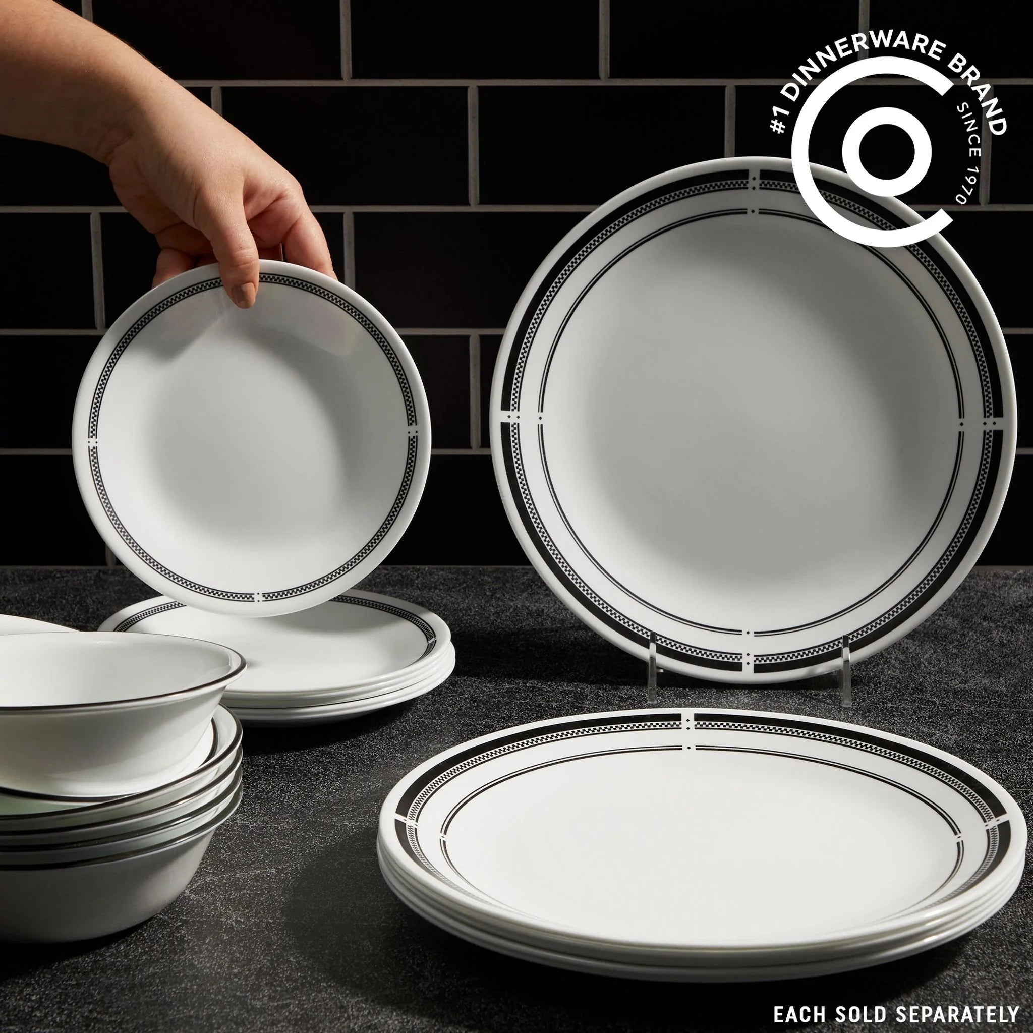 Corelle Vitrelle Brasserie 6.75 Appetizer Plate, 6-pack - Image 6