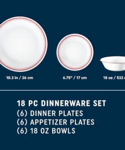 Alternative view of Corelle Vitrelle Logan 18-pc Dinnerware Set, Service for 6
