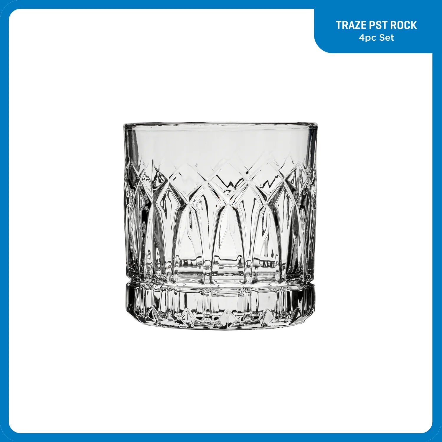 Corelle Vitrelle Traze PST Rocks Glasses (4-Pieces), 12-ounce, Dishwasher Safe - Image 2