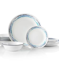 Alternative view of Corelle Vitrelle Ocean Blues 18-piece Dinnerware Set, Service for 6