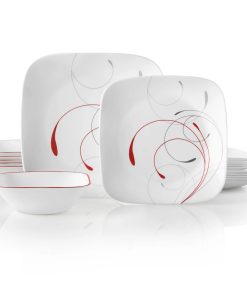 Corelle Vitrelle Square Splendor 18-piece Dinnerware Set, Service for 6