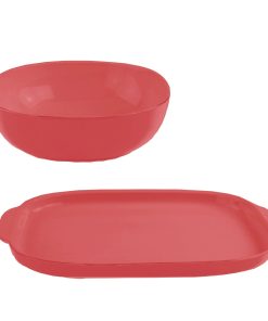 Corelle Vitrelle 2-piece Serving Set, Vermilion