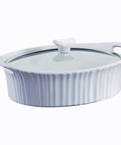 Corelle Vitrelle French White Corelle 2.5-quart Oval Baking Dish with Lid
