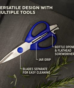 Alternative view of Corelle Vitrelle Chicago Cutlery 2-piece Kitchen Shears in Blueberry and Blue Frost