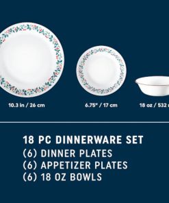 Alternative view of Corelle Vitrelle Winter Berries 18-pc Dinnerware Set, Service for 6