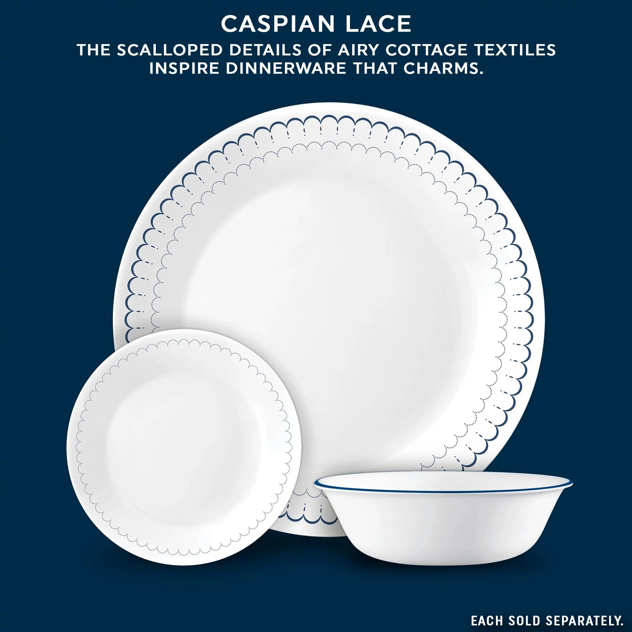 Corelle Vitrelle Caspian Lace 18-ounce Cereal Bowl - Image 4