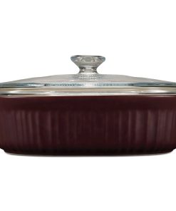 Corelle Vitrelle French Colors 2.5-quart Oval Baking Dish, Cabernet