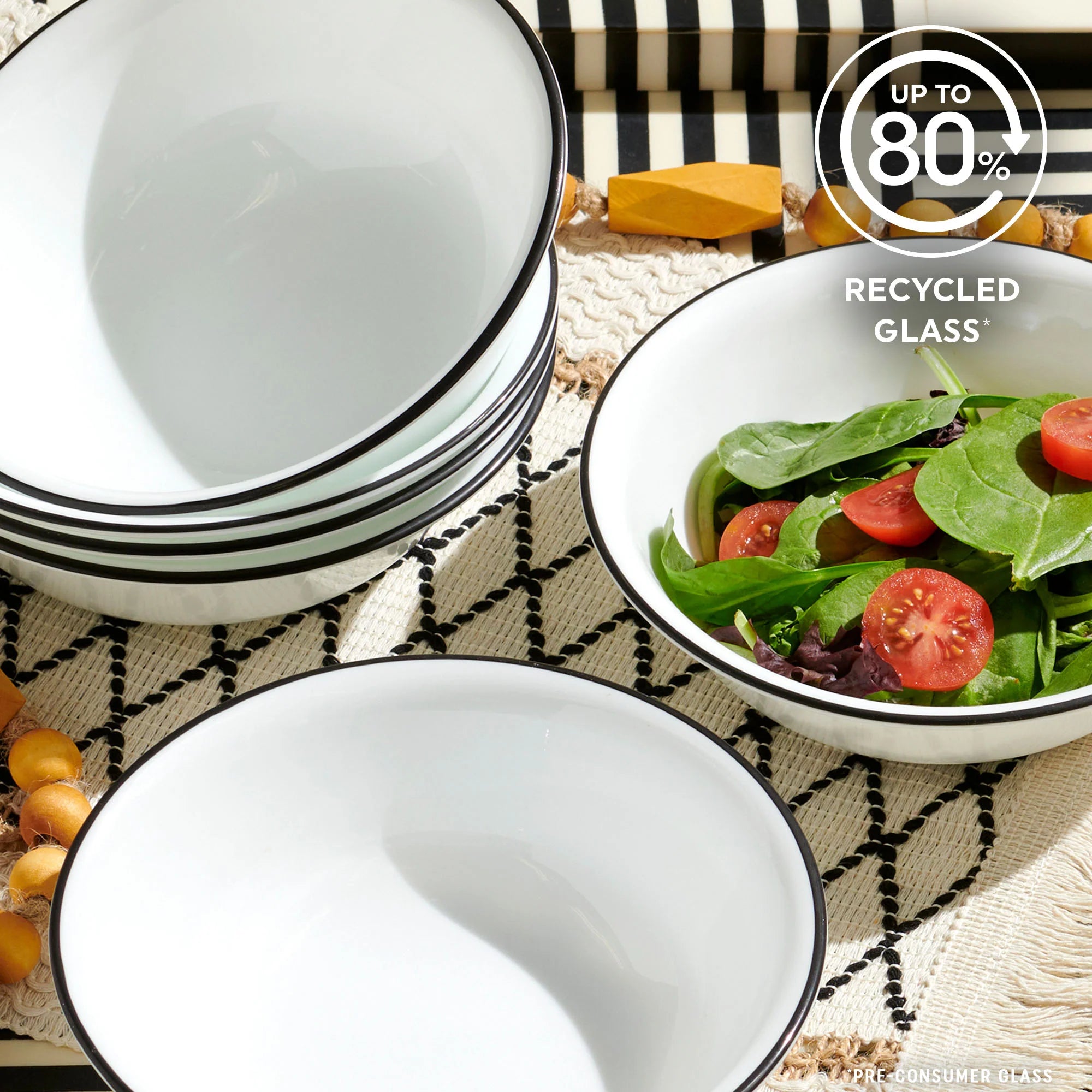 Corelle Vitrelle Delicate Grid 18-piece Dinnerware Set, Service for 6 - Image 9