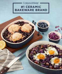 Alternative view of Corelle Vitrelle French Colors 10-piece Oval Bakeware Set, Navy