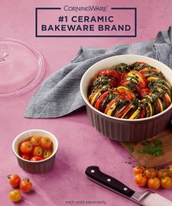Alternative view of Corelle Vitrelle French Colors 1.5-quart Round Baking Dish, Cabernet