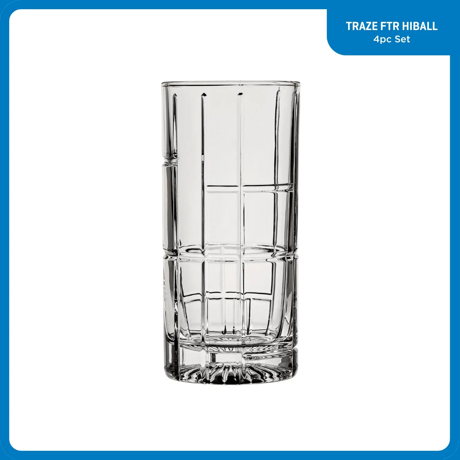Corelle Vitrelle Traze FTR Highball Glasses (4-Pieces), 12-ounce, Dishwasher Safe - Image 4