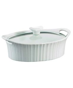 Corelle Vitrelle French White Corelle 1.5-quart Oval Casserole Dish with Lid