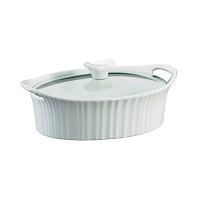 Corelle Vitrelle French White Corelle 1.5-quart Oval Casserole Dish with Lid