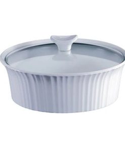 Corelle Vitrelle French White Corelle 2.5-quart Round Baking Dish with Lid