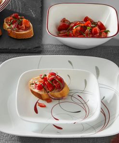 Alternative view of Corelle Vitrelle Square Splendor 12-piece Dinnerware Set with Appetizer Plates, Service for 4