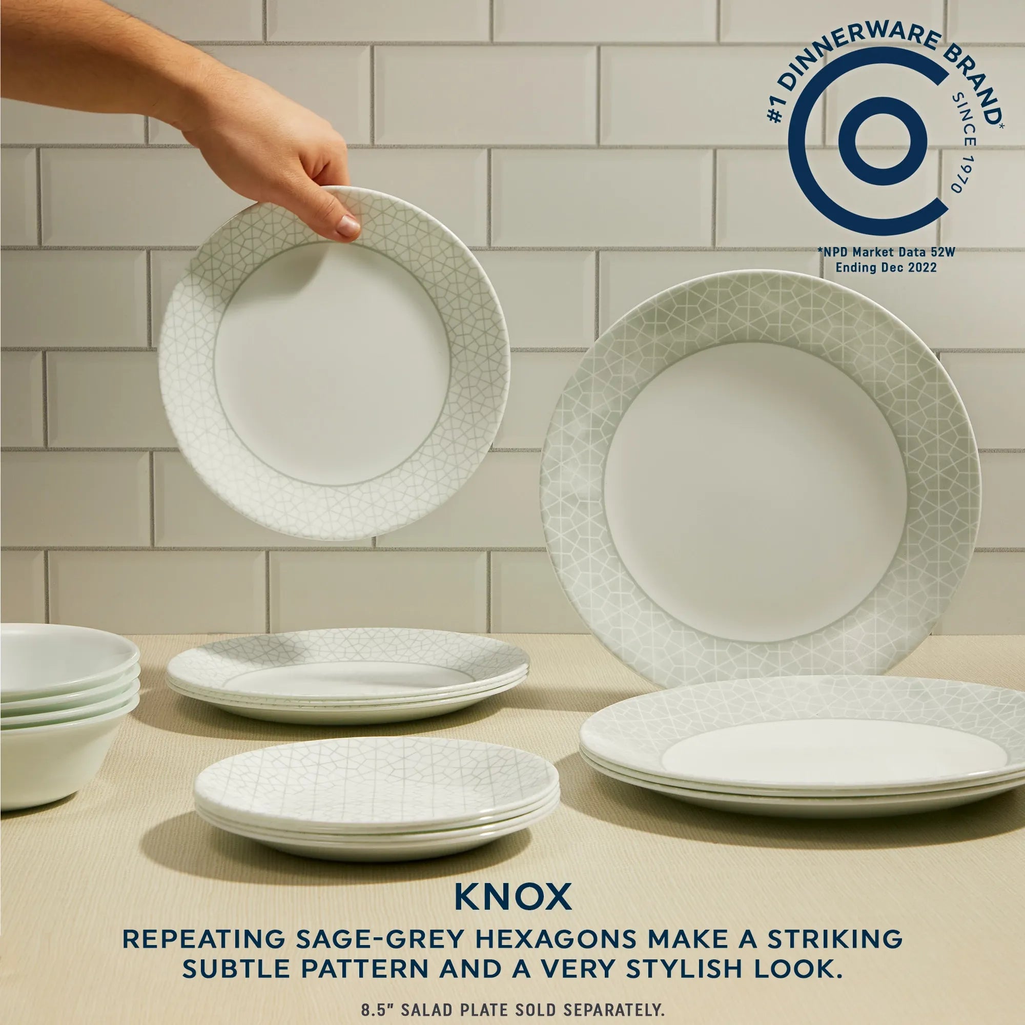 Corelle Vitrelle Knox 18-piece Dinnerware Set, Service for 6 - Image 4