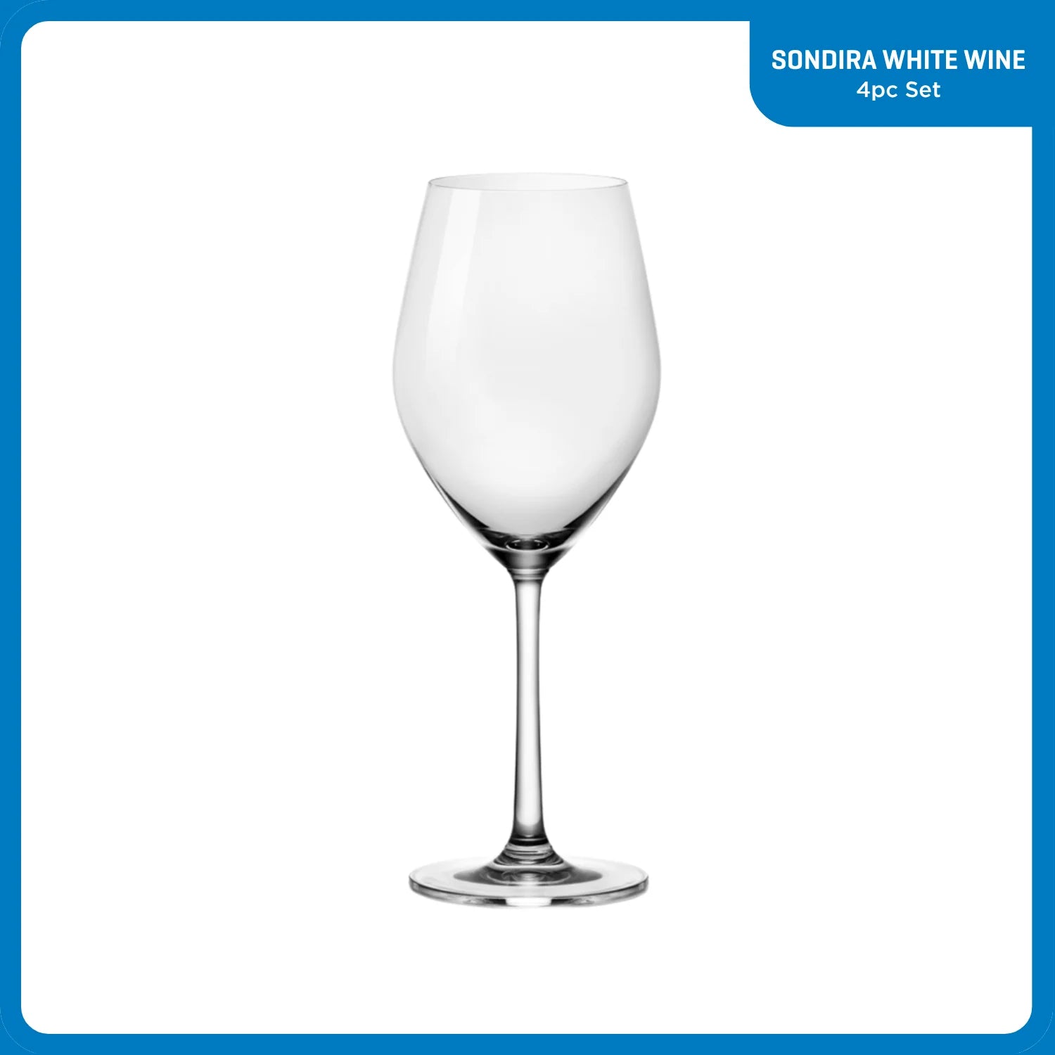 Corelle Vitrelle Sondria White Wine Glasses (4-pieces), 14-ounce, Dishwasher Safe - Image 2