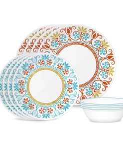 Corelle Vitrelle Global Collection Terracotta Dreams 12-piece Dinnerware Set, Service for 4