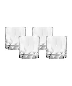 Corelle Vitrelle Cienna Rocks Glasses (4-Pieces), 12-ounce, dishwasher Safe