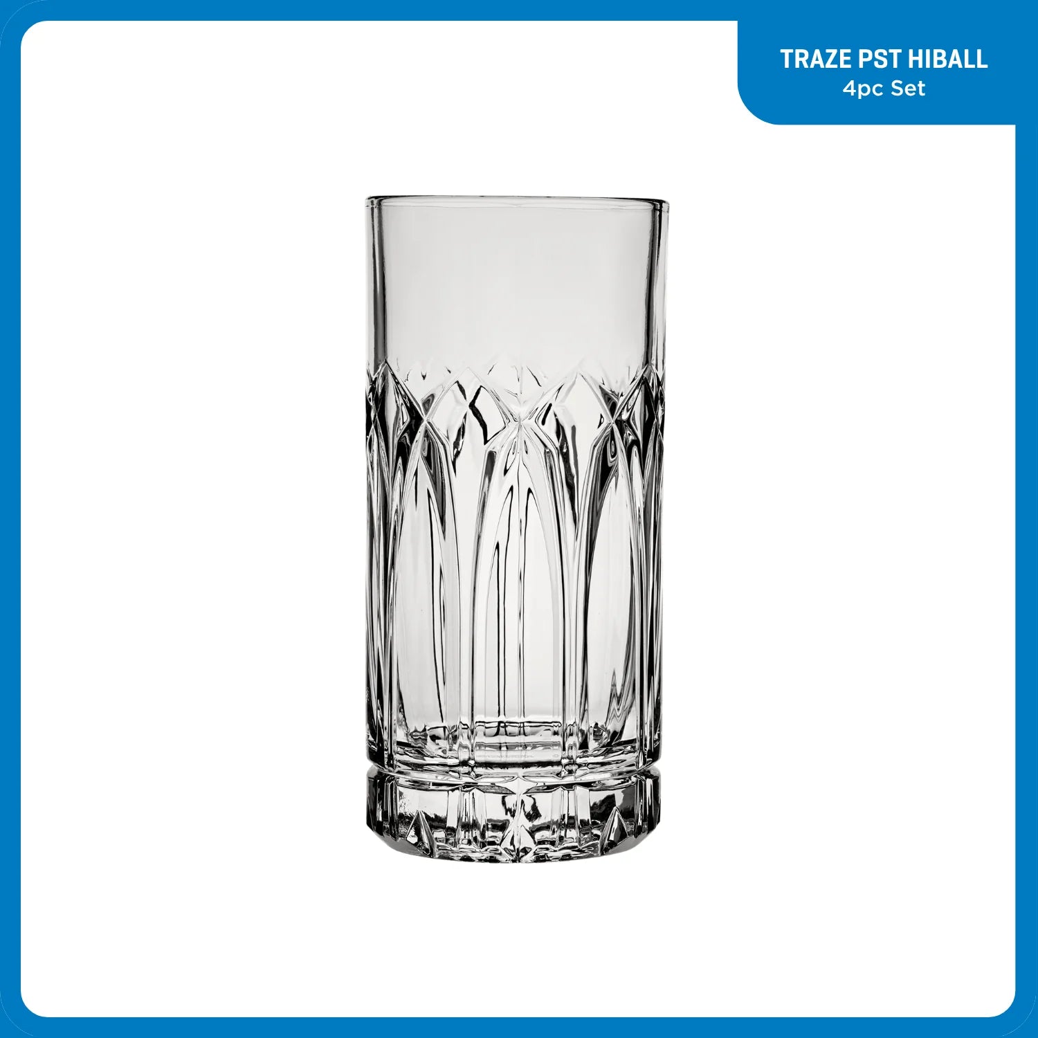 Corelle Vitrelleware Traze PST Highball Glasses (4-Pieces), 12-ounce, Dishwasher Safe - Image 2