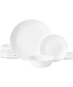 Corelle Vitrelle Winter Frost White 12-piece Dinnerware Set, Service for 4