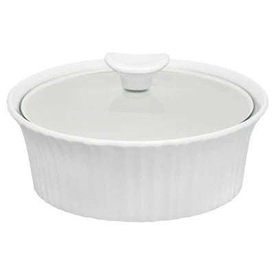 Corelle Vitrelle French White Corelle 1.5-quart Round Casserole Dish with Lid