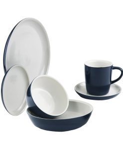 Corelle Vitrelle 6-piece Midnight Blue Dinnerware Set , Service for 1