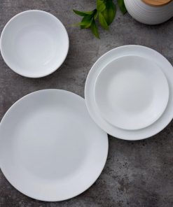 Alternative view of Corelle Vitrelle Winter Frost White 10.25 Dinner Plates, 8-pack