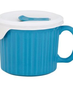 Alternative view of Corelle Vitrelle 20-ounce Light Blue Meal Mug Corelle with Vented Lid
