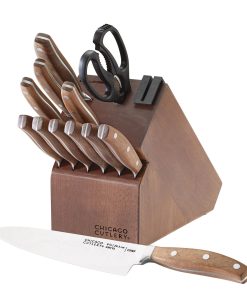 Corelle Vitrelle Signature Edge Walnut 13-piece Knife Block Set