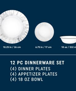 Alternative view of Corelle Vitrelle Arica 12-piece Dinnerware Set, Service for 4