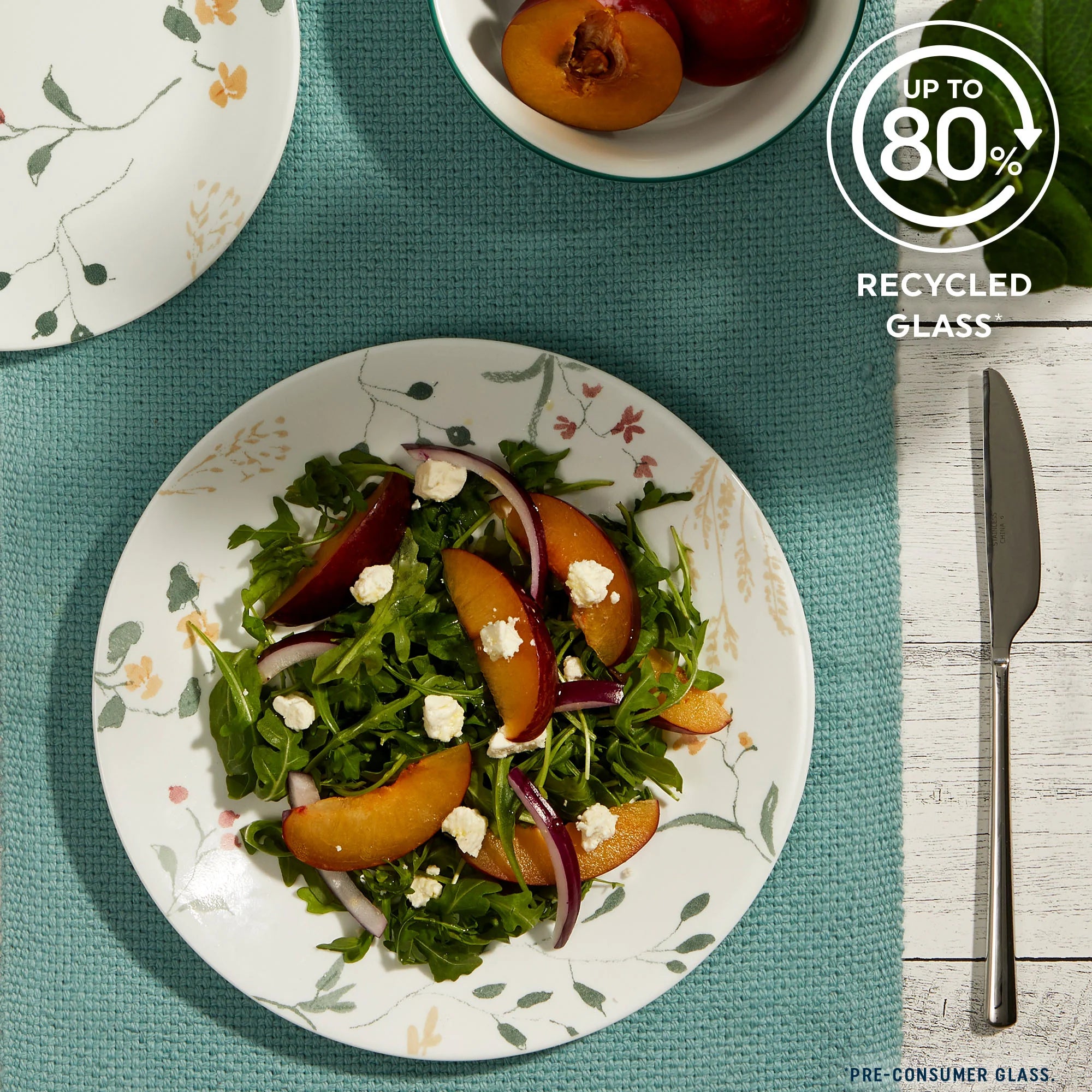 Corelle Vitrelle Wildflower Scatter 12-piece Dinnerware Set, Service for 4 - Image 3
