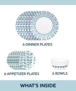 Alternative view of Corelle Vitrelle Global Collection Northern Pines 18-piece Dinnerware Set, Service for 6