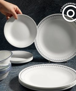 Alternative view of Corelle Vitrelle Caspian Lace 66-piece Dinnerware Set, Service for 12