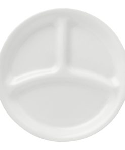Corelle Vitrelle Winter Frost White 8.5 Divided Salad Plate