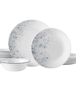 Corelle Vitrelle Indigo Speckle 18-piece Dinnerware Set, Service for 6