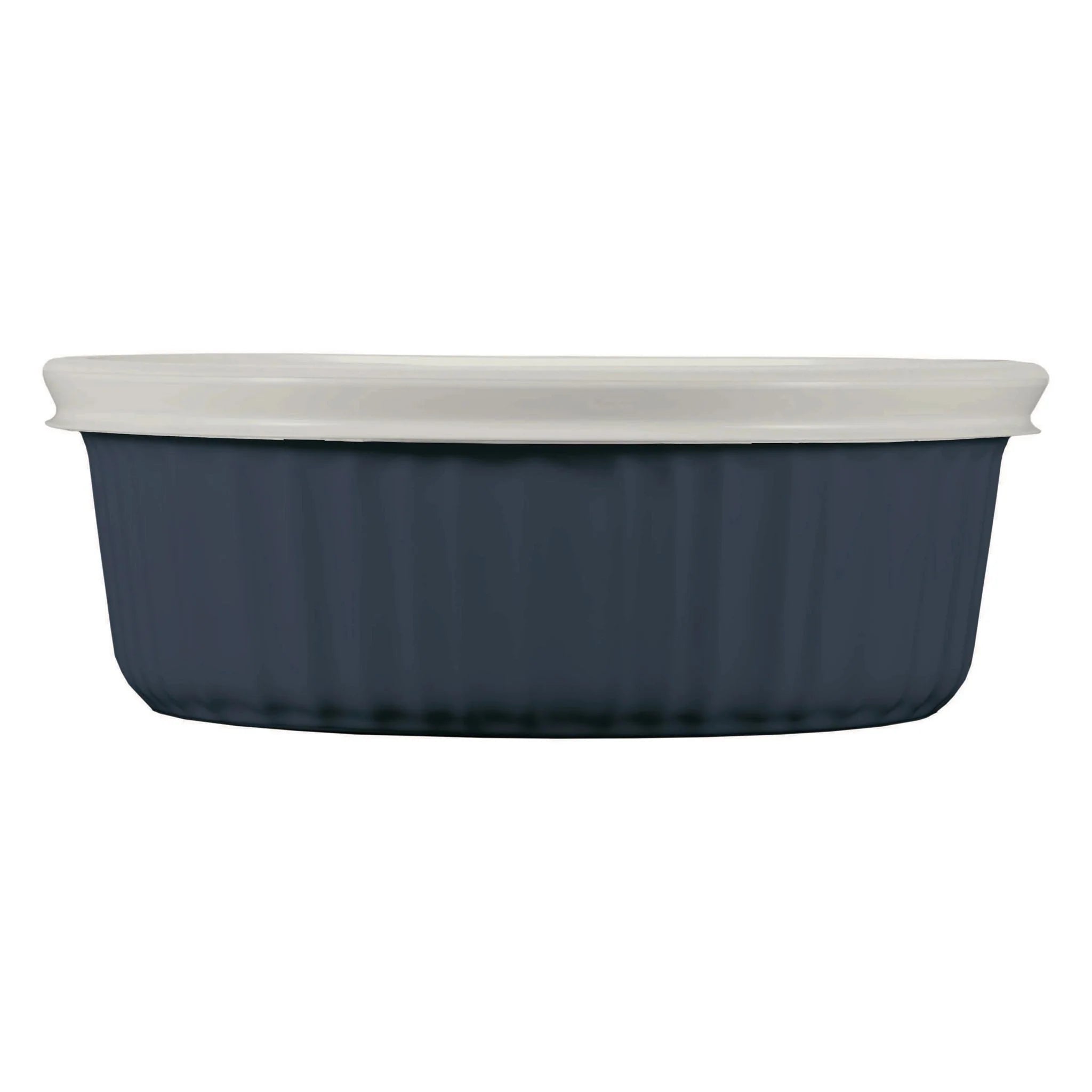 Corelle Vitrelle French Colors 24-ounce Baking Dish with Lid, Navy