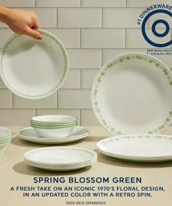 Alternative view of Corelle Vitrelle Spring Blossom Green 8.5 Salad Plate